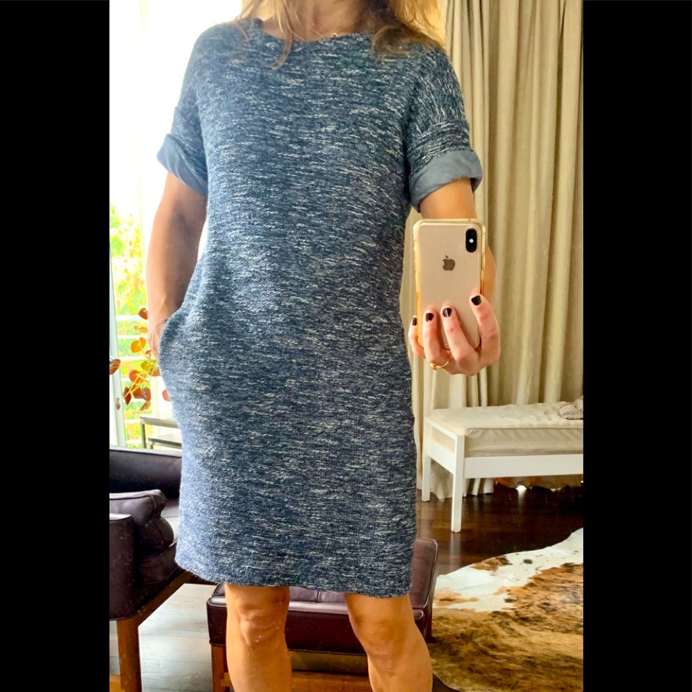 Super cute and comfy Vince dress.. 17” across chest. 37” long. XS.